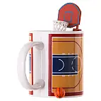 Caneca de basquetebol com cesto e bola