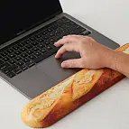 Apoios de pulso para teclado em forma de baguete