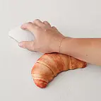 Apoio de pulso para rato em forma de croissant