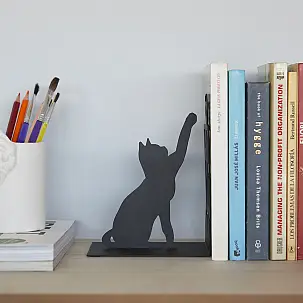 Suportes para livros originais em forma de gato