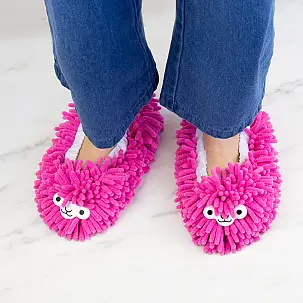 Pantufas de lhamas agarra pó