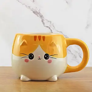 Caneca em forma de gato