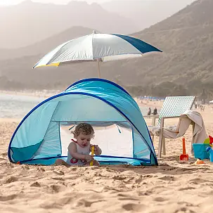 Tenda de praia com piscina para crianças 