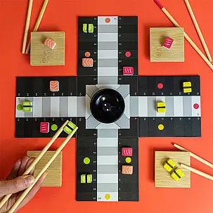 Ludo em forma de sushi