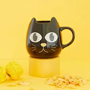 Caneca em forma de gato sensível ao calor