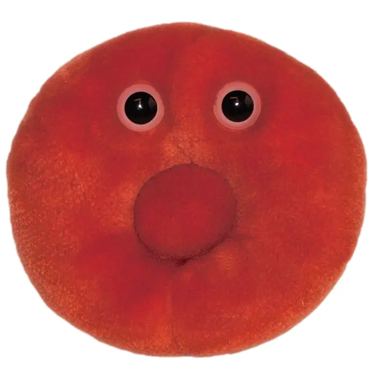 Peluche de um glóbulo vermelho