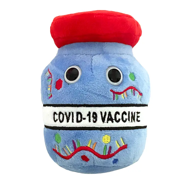 Pfizer, Moderna, Janssen ou Astra Zéneca... este peluche representa todas elas.