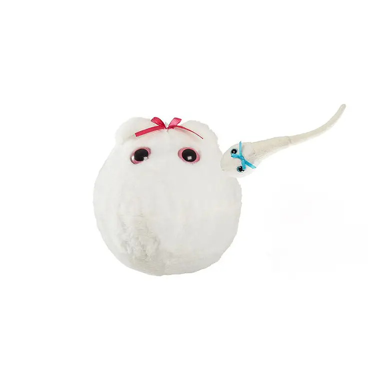 Ovo de peluche original com mini espermatozóides