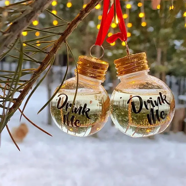 Bolas de Natal para encher com bebidas