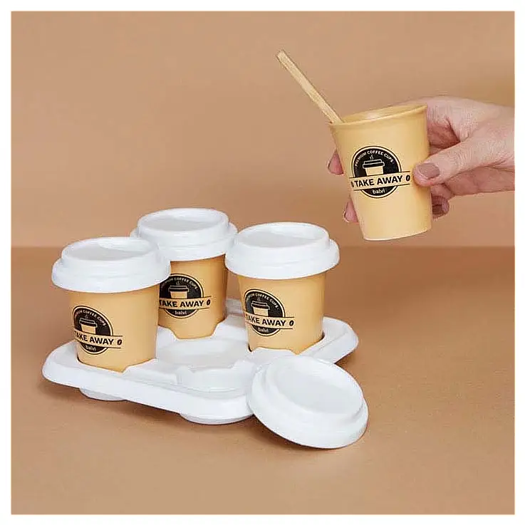 Conjunto de canecas de café Take Away