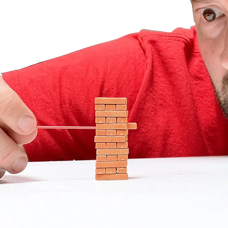 Jenga em miniatura